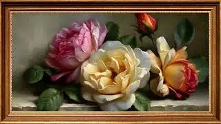 🌸 **Vintage Floral Painting 🌿Timeless Flowers &bull; Art TV Screensaver | #StarfieldGallery**