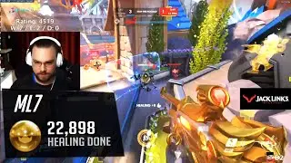 ml7 Best Ana dominating in ranked! [ Overwatch Season 29 Top 500 ]