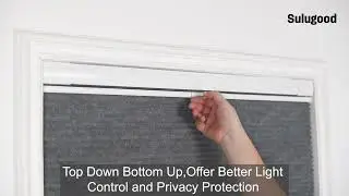 sulugood No Tools No Drill blackout honeycomb blinds,Top Down Bottom Up Cellular Shades