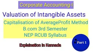 Capitalisation of  Average Profit method. Val. of Intangible Asset. Corporate Accounting-1. NEP RCUB