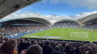 Huddersfield vs bradford teams come out