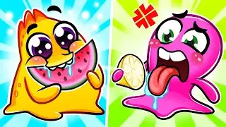 Flavor Song 🍋🍉| Yummy & Healthy Food Song | Nursery Rhymes & Kids Songs | Slime Sam