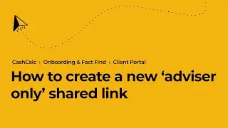 How to create a new 'adviser only' shared link