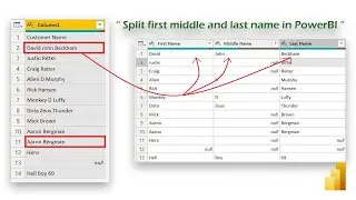 Split first, middle and last name in Power BI Desktop