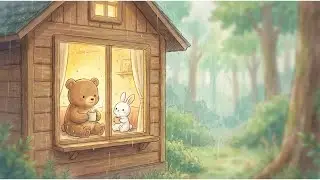 Quiet Forest Life on a Rainy Day | Cozy Animal Animation for Relax & Sleep