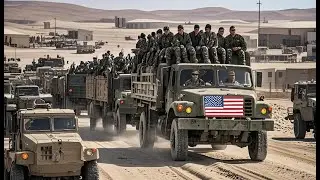 Сегодня! 250 американских грузовиков с 10 000 наемниками были атакованы российскими войсками на гран
