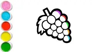 How To Draw Grape Drawing, Painting & Coloring For Kids and Toddlers_ Child Art 🌈🎨@drawingmunni