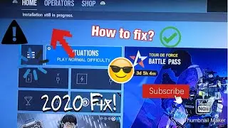 PS4 Rainbow Six Siege &ldquo;Installation still in progress&rdquo; Fix 2020!!! || Koadax