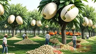 Pistachio Harvest Made EASY With Modern Machinery Technology? Iran & Turkey Pistachios