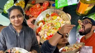 Subway salad Ghar pe banaya ab se bahar ka nahi khilayenge itna pasand aa gaya
