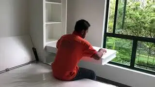 Hidden Study Table. HWB Queen Park Palais Condo. Hidden Wall Bed +Top Storage.HWB HUB.HDB.BTO.EC