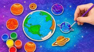 Earth & Planets Drawing and Coloring | Space Art for Kids