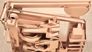 全自動三連ビー玉ダンボール軍艦島 【FULLAUTO MARBLE RUN】