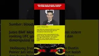 Holloway berani bicara! #MaxHolloway #UFC #BMF #Drama #MMA #Poirier #PaddyPimblett #ufcnews #mmanews