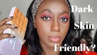 I Heart Toasted Marshmallow Chocolate Tin palette  Review | Dark Skin