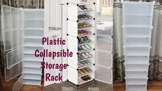 Never Seen Before Plastic Collapsible Storage Rack/Shoe Stand-Unboxing & Installation in Details