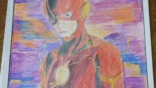 Drawing FLASH with colour pencil | #flash #flashdrawing #trending #viral