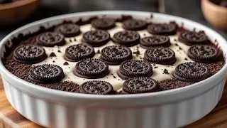 No-Bake Oreo Pie with Creamy Sour Cream Filling – Easy & Delicious Dessert!