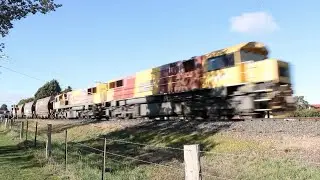 Tasrail 2051 2054 #46 coal train crossing Arthur Street Perth