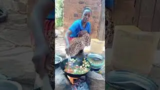 African village cooking and lifestyle, cooking healthy breakfast for her kids