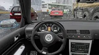 Volkswagen Golf 4 1.9 TDi | City Car Driving | Rainy POV Drive
