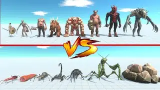Giant Invertebrates vs Infernals - Animal Revolt Battle Simulator