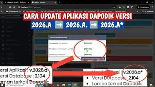 CARA UPDATE APLIKASI DAPODIK VERSI 2026.A ➡️ KE 2026.A. ➡️  KE VERSI 2026.*