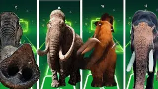 Funny mammoth 🦣 🆚 funny eliphant 🆚 funny mammoth 🦣 2 🆚 funny eliphant 2 animals coffindance tilesHop