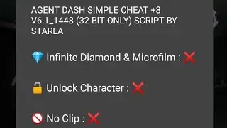 AGENT DASH MOD MENU SCRIPT