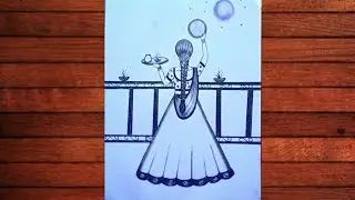 Traditional Karva Chauth Drawing Very Easy||beautiful Indianwomen karwachauth drawing
