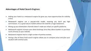 Hotel Search Engines | FlightsLogic