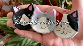 Handmade Wooden 🐱 Cat Trinkets &ndash; Unique Carved Crafts