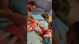 how to trick baby into eating 😅 #shorts #youtubeshorts #trending #ytshorts #baby #funnyshorts #funny