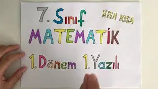 7. Sınıf Matematik 1. Dönem 1. Yazılı (PUANLI)