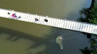 Pinawa Suspension Bridge, Pinawa Dam, Manitoba