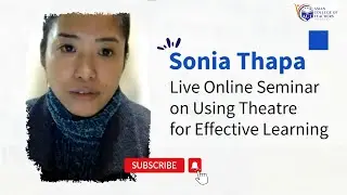Live Online Seminar on Using Theatre for Effective Learning | Sonia's Feedback #studentreview