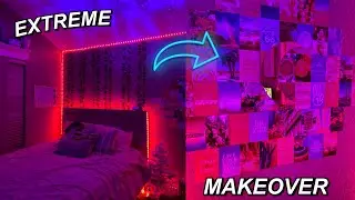 EXTREME ROOM MAKEOVER +TRANSFORMATION *asethetic vsco/ Pinterest inspired bedroom