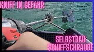 Kniff bastelt:  Bootsantrieb mit Akkuschrauber.  Schiffsschraube selber bauen. Bootsschraube DIY