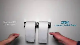 Compact Coreless 2 Ply Recycled Toilet Paper by GP PRO Georgia Pacific, 19375, 1000 Sheets Per Roll,