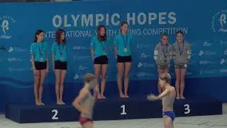 Medal Ceremony - CD Girls 3m Synchro - 3rd Olympic Hopes International Youth Diving Competition