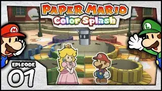 Paper Mario Color Splash - Part 1 | Livestream Preview! [Nintendo WiiU Gameplay w/ GamePad]