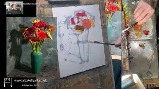 Gerberas - an alla prima still life in oil