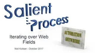 RPA: Automation Anywhere - Iterating over web fields