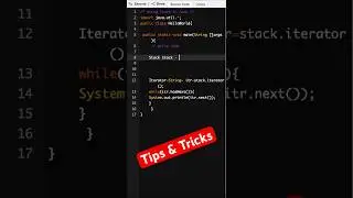 Trick to use stack class in Java . Collection framework Part 2 #coding #java #hacker