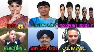 TG DELETE 1VS3 CLUTCH 😱 | TEAM ELITE PASSPORT ISSUE ? | WHY SIDAK LEFT TSG ? | SHANKU JOIN ELITE ? |