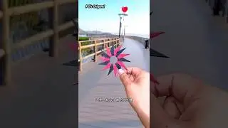 How to make paper ninija star 🤗✈️ , origami shuriken diy , best paper airplane toy #shorts #paper