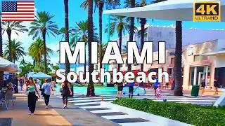 Miami, South Beach Walking Tour 4K | Washington Avenue, Lincoln Road & Collins Avenue