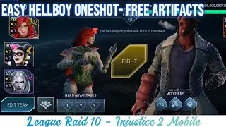 EPI, HBHQ & Frost easily defeat / *oneshot new raid 10 Boss Hellboy | Injustice 2 Mobile