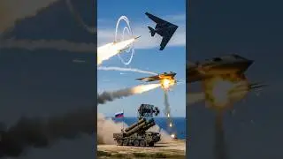 EPIC Air Defense Simulation | S-400 vs. Next-Gen Stealth Bomber! #shorts