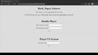 Rock Paper Scissors | Stone Paper Scissors ( JavaScript )